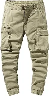 [Maiyifu-GJ] Men's Cargo Hip Hop Jogger Pants Slim Fit Stretch Multi Pocket Sweatpants Casual Combat Sports Trousers Joggers