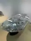 Labradorite Stone Coffee Table Top, Oval Labradorite Sofa Center Table Top
