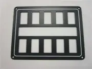 TIARA YACHTS BLANK ALUMINUM ROCKER SWITCH PANEL 7 7/8" X 6" MARINE BOAT