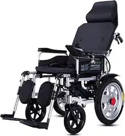 Heavy Duty Electric Wheelchair for Adults, with Headrest, Adjustable Backrest and Pedal Angle,360° Joystick, Electric Power Or Manual Manipulation(Size:20A)
