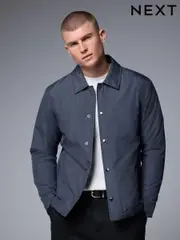 Charcoal Grey Lightweight Padded Coach Jacket (E79291) | $126