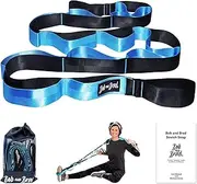 BOB AND BRAD Stretch Strap, 12 Loop Yoga Stretch Strap, Non-elastic Stretch Strap for Stretching, Physical Therapy, Pilates, Dance, Gymnastics, and Athletic Trainers with Carry Bag