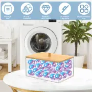 Dryer Sheet Holder Clear Acrylic Laundry Pods Container Space Saving Dryer xiYEU