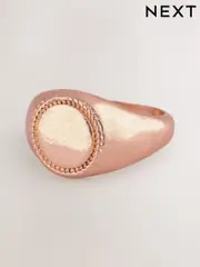 Gold Tone Signet Pinky Ring (AN4111) | $11