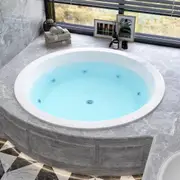 Lucena 1495*1495*490mmmmmm Round Gloss White Acrylic 14 Jets Drop in Spa Bath Tub