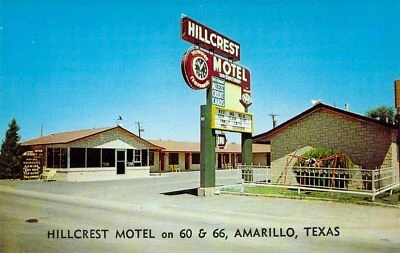1950's Era Amarillo TX Motel Scene Fridge Magnet