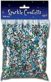 Beistle 88001-50 Packaged Sparkle Confetti, 60mls Per Package, Includes 50 Packages in Box
