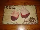 Anti Fatigue Memory PVC Foam Kitchen Mat Rug 18x30 WINE is BETTER with FRIENDS!