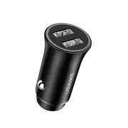 3.1A Dual USB Ports Fast Car Charger With LED Light For Smart Phone Tablet Camera MP4 BLACK COLOR