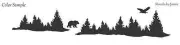 Stencil Forest Pine Tree Wildlife Rustic Lodge Outdoor Border Bear DIY 6x24 Sign