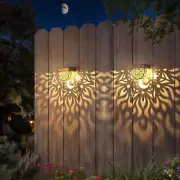 Solar Fence Lights 6 Pack Solar Deck Lights Waterproof LED Solar Powered Step...