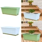 Window Box Planter with Drainage Holes Windowsill Patio Nursery Flower Pot