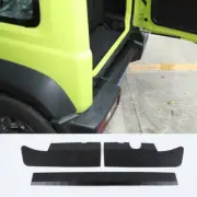 For 19-2022 Suzuki Jimny black alloy Rear Bumper Protector Sill Plate Cover 3Pcs (for: Suzuki)