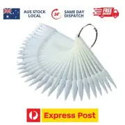 Pointy Natural Nail Tips For Sample Color Chart (50pcs With Ring) Natural colors