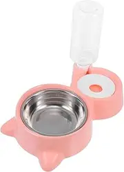 VERDANVERSE 1pc Automatic Dog Water Dispenser Cat Food Feeder Cat Ear Shaped Bowl Durable Detachable Design Prevents Dogs Easy to Clean