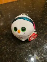 TY Baby Beanies 2’ Plush Christmas Ornament NWT Chilly Snowman ball