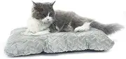 Small Dog Bed for Crate Washable 18 inch Dogs Mats for Sleeping,Up to 10 lbs Fluffy New Born Puppy for Carrier Tire Printing Gray XXS
