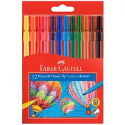 Faber-Castell Playsafe Coloured Markers 12 Pack