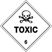 Toxic 6 Hazchem 270mm x 270mm Metal Sign