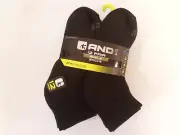 AND1 Socks Black 12 Pair ProPlatinum Ankle Length Quarter Cut Arch Compression
