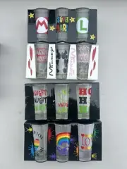 Grinch Mickey Minnie Super Mario Visible 4 sets Of 3 Shot Glass New 12 Glasses