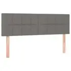 2pcs Headboards Dark Grey 72x5x78/88cm Fabric Double Size Bed Frame Head Board
