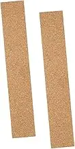 HAPINARY 2pcs Self-Adhesive Cork Batten Strips for Walls Frameless Memo Board Strips Thick Cork for Office Home Use for Notes and Photos