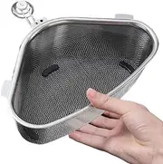 Kitchen Sink Drain Basket Stainless Steel Triangle Vegetables Peel Filter Deposit Kitchen Shelf Rack Drainier Kitchen Accessories 厨房水槽沥水篮不锈钢三角蔬菜去皮过滤器收纳厨房置物架沥水器/532