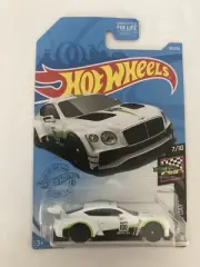 (1) HOT WHEELS 2021 M/L #133 '18 Bentley Continental GT3 7/10 HW race Day white