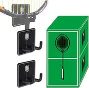 Badminton Racket Hanger - Wall Mount, Racket Storage Holder | Badminton Racket Storage Hook, Sports Equipment Organizer, Wall Hanger Fac