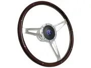 1965-67 Ford Mustang Shelby Style Espresso 9-Bolt Steering Wheel Kit, Pony (for: Ford)