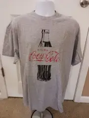 Drink Coca Cola Glass Bottle NWOT Grey Tshirt XL