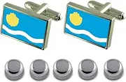 [Select Gifts] Shirt Dress Studs Olsztyn City Poland Flag Cufflinks