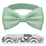 Men's Bow Ties Pre-Tied Style Formal Satin Classic L - (adults) 24 Deep Sage