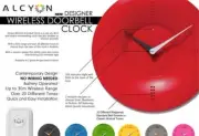 Alcyon Numberic Wall Clock - Wireless Remote Doorbell Door Bell Green