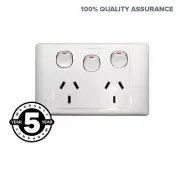Double Power Point GPO with Extra Switch 2000 style - look, series