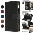 Wallet Zip Magnetic Flip Leather Case For iPhone 16 Pro Max 15 Plus 14 13 12 11