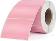 FINDAT Pink Rectangular Thermal Labels 76 x 50 mm Vinyl Square Stickers Waterproof Multi-Purpose Self-Adhesive Removable Name Tags for Office Business DIY Logo 500 PCS