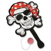 2 PIRATE PADDLE BALLS Skull Crossbones Party Favor 9" Free Shipping