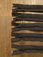 21” Inch Nylon Coil Zippers Bulk for Sewing Crafts 20 pieces #7 Black Lot