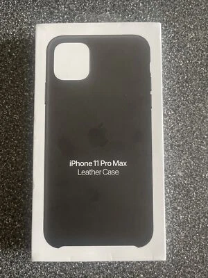 Apple Leather Case for iPhone 11 Pro Max MX0E2ZM/A Black New Free Shipping