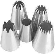5X Large Cream Icing Piping Nozzles Set Kit Pastry Tips DIY Cake Decorating Tool