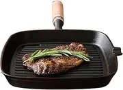 Grill Skillet,Pancake Cast Iron Frying Griddle | Ergonomic Portable Cooking Griddle Frying Pot, Multifunctional Kitchen Cookware for Outdoor Camping Grilling