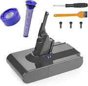 For Dyson V8 4600mAh 21.6V Battery SV10 Animal V8 Absolute V8 Fluffy V8 Powerful Handheld Vacuum Cleaner 2 Filters + Brush + Screws
