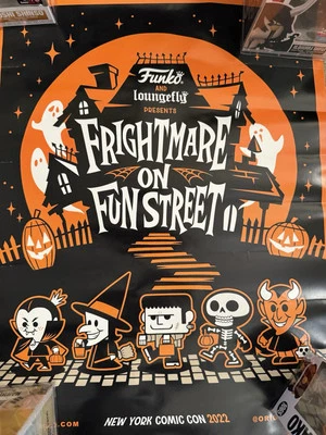 NYCC 2022 Exclusive Funko Frightmare On Fun Street Poster (Good Condition)
