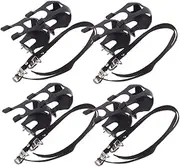 Sosoport Bike Toe Clip Foot Cover Set 4pcs Anti-Slip Toe Clip Straps for Pedal Mountain Road Bike