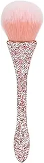 Nail Dust Cleansing Brush Soft Hair Comfortable Grip Prevent Deformation Loose Powder Brush for Nail Art Salon (Pink)