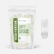 Clear Size 2 Empty Capsules - 5000 Count Clear Empty Vegan Capsules - Vegetarian Empty Pill Capsules- DIY Vegetable Capsule Filling- Veggie Pill Capsules Empty Caps Pills