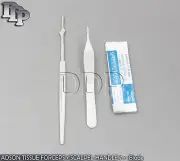 ADSON TISSUE FORCEPS 1X2TEETH 4.75" + SCALPEL HANDLE #7 + 5 SURGICAL BLADES #11
