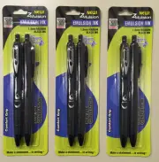 3 X PACK ZEBRA Emulsion Ink-1.0mm Medium Black Ink Pen-Super Smooth-USA SELLER